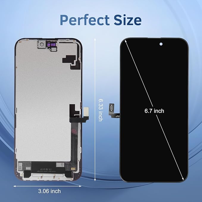 for iPhone 16 Plus Screen Replacement Kit Full Assembly 6.7 inch,3D Touch LCD Display for A3290、A3082、A3289 and A3291 Digitizer Screen and Repair Tools Kit