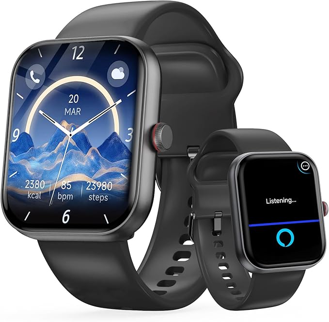 Smart Watch for Men Women with Alexa Built-in, 1.91" HD IP68 Waterproof Fitness Watch with Bluetooth Call (Answer/Dial), Heart Rate/Sleep/Stress Monitor, 100+ Sports Tracker Reloj Inteligente