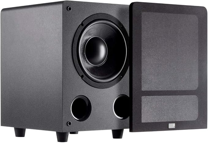 Monoprice Premium Select Subwoofer - 8-Inch Woofer, 200 Watt, 4 Ohm Nominal Impedance, Auto On/Off, Black