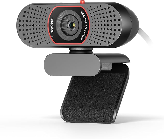 wegear 4K Webcam for PC, USB-A Computer Camera with Sony 1/2.55'' Sensor