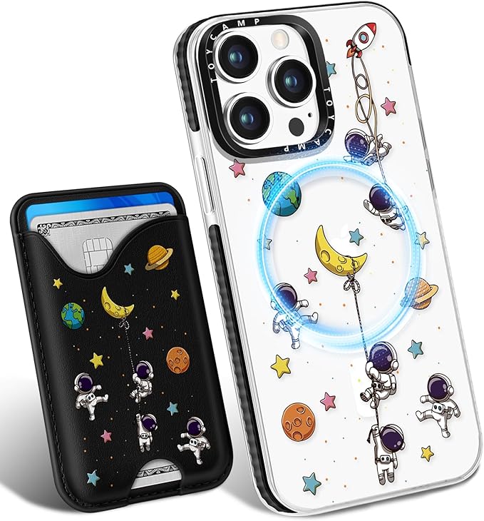Toycamp for iPhone 14 Pro Max Case - Compatible with Magsafe Credit Card Holder Wallet Magnetic Cute Women Teen Girls Kawaii Girly Unique Man Boys Design Phone Cover for iPhone 14 Promax