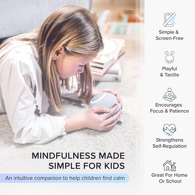 Orb: Smart tracker for better mental health. Biofeedback device to master meditation, wellness focus, anxiety, manage stress & ADHD strategies. Mindfulness, emotional regulation self-care gift