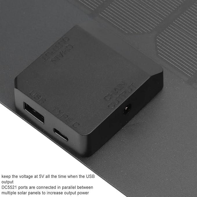 Portable Solar Panel, 20W Impermeable Solar Charger with Indicator Light USBC DC Output Foldable Cell Phone Charger for Outdoor Car Fan Camping