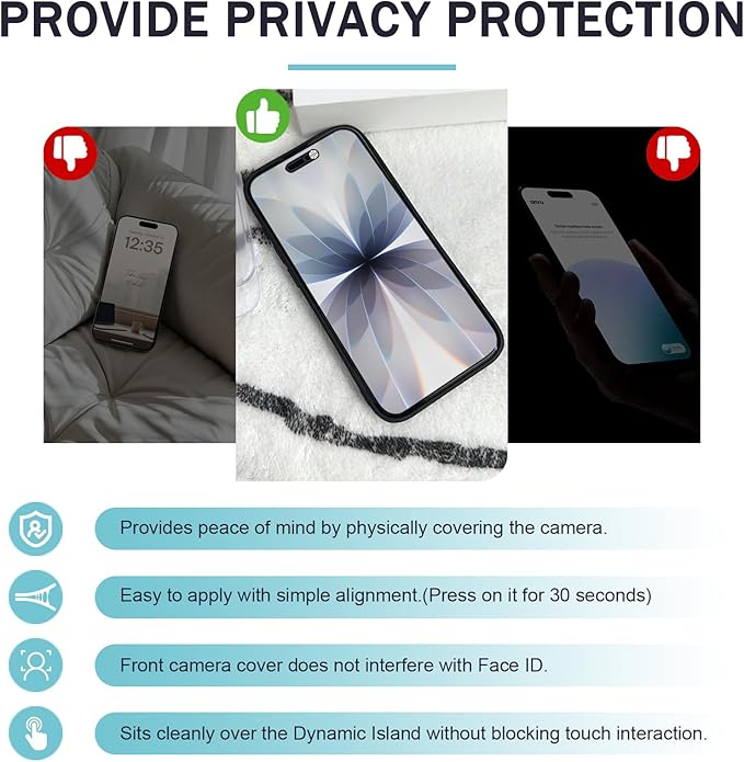 Front Camera Cover Compatible for Phone 17/17 Air/17 Pro/17 Pro Max - Easy Slide Security Cover, Privacy Slider Protects Your Phone Security-Silver