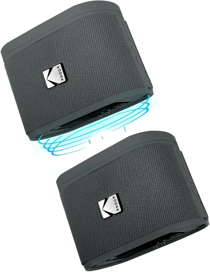 KODAK SOUNDBRIX Magnetic Splittable Bluetooth Speaker V5.4 Wireless Portable Bluetooth Speaker with 4 Speaker Pairing Stereo Sound and 5H Playtime IPX4 Water Resistant for Home Outdoor for Men Women