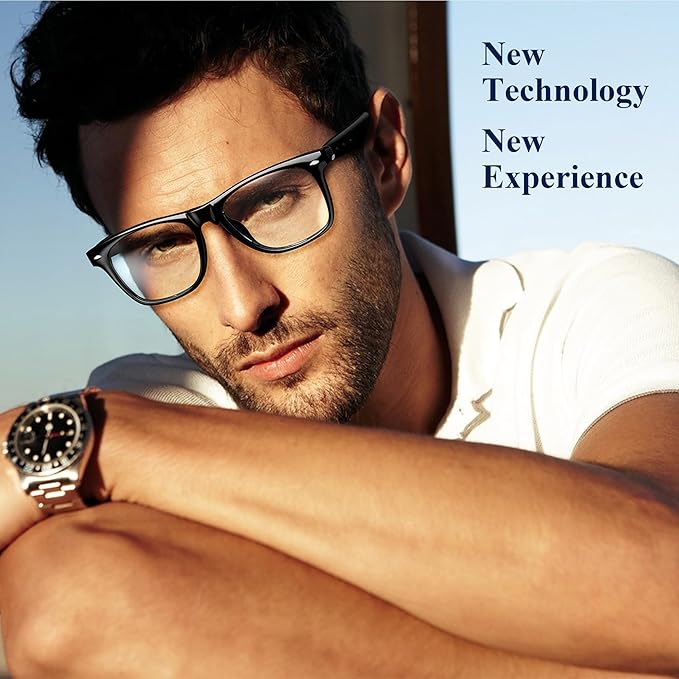 Blackview Smart Glasses, Polarized Bluetooth Sunglasses with Speaker, Voice Control, UV Protection, Anti Blue Light Lens