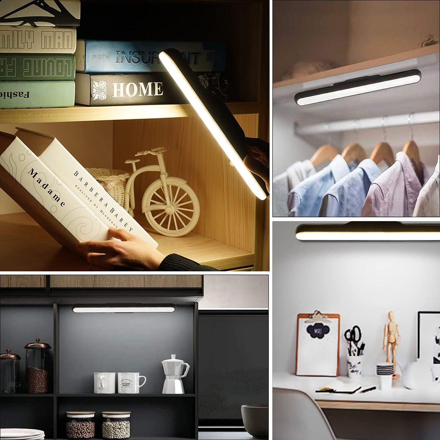 Rechargeable LED Cabinet Light — Magnetic, Dimmable, Touch Control