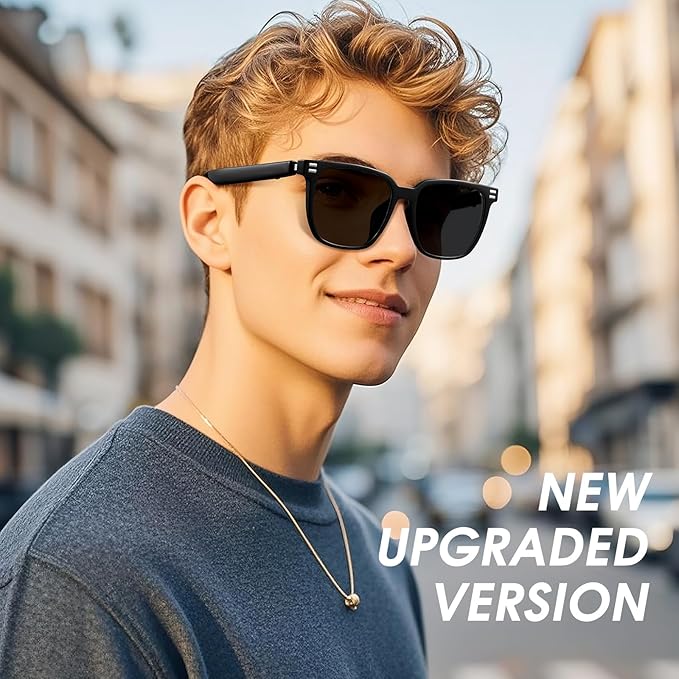 Smart Glasses - Anti Blue Light & Photochromic Bluetooth Sunglasses, UV Protection, Hands-Free Calls & Audio, Voice Assistant for Men/Women