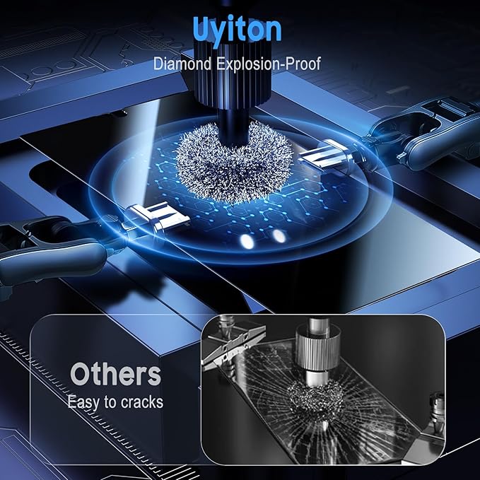 Uyiton UnBreak-Glass for Samsung Galaxy S24 Ultra Privacy Screen Protector, [Ultrasonic Fingerprint Support][Auto-Alignment Frame] Scratch-Resistant Bubble-Free S24 Ultra Tempered Glass Screen-2 Pack