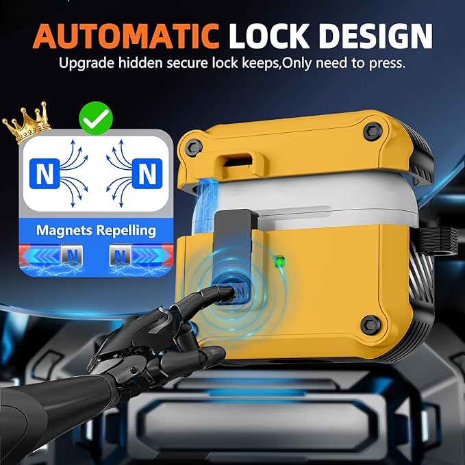 Compatible with AirPods Pro 2nd/1st Case,Magnetic Automatic Lock with Cleaning Kit,Compatible with Magsafe Cover -Yellow