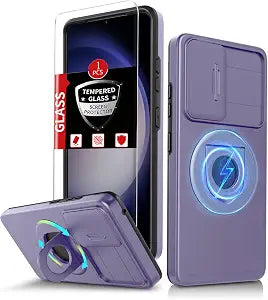 for Samsung Galaxy S23 Case Magnetic with Kickstand + Camera Cover - Image 1