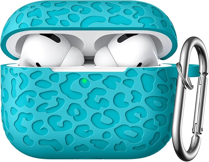 Fashion Engraving Leopard Case Compatible for Airpods Pro 2 Case Cover 2022/Airpod Pro Case Cover,Soft Silicone for Airpods Pro 2nd Generation Case,Front LED Visible