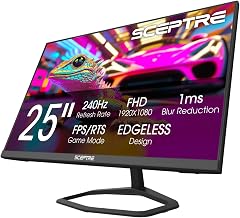 New! Sceptre 24.5-inch Gaming Monitor 240Hz 1ms DisplayPort x2 HDMI x2 100% sRGB AMD FreeSync Premium Build-in Speakers, Machine Black 2026 (E255B-FWD240 Series) - Image 1