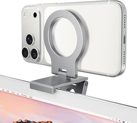 Itramax Continuity Camera Mount for iMac,Magnetic iPhone Monitor Holder