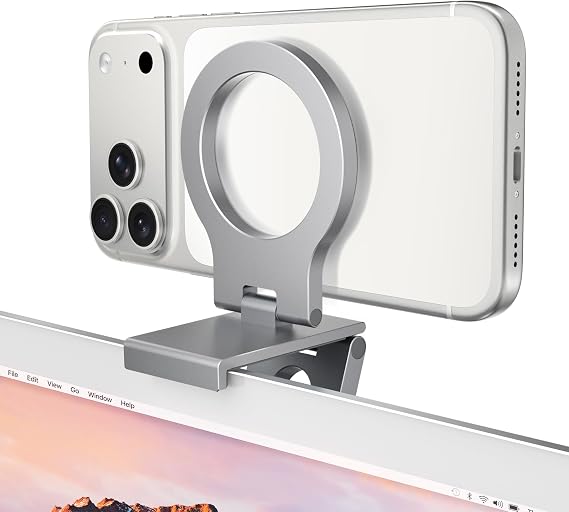Itramax Continuity Camera Mount for iMac,Magnetic iPhone Monitor Holder