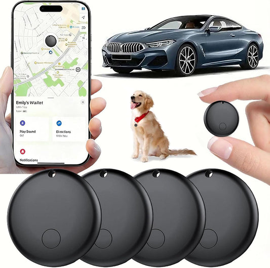 Techloop Living Mini GPS Tracker – No Subscription, Works with Apple Find My (iOS) · 4-Pack