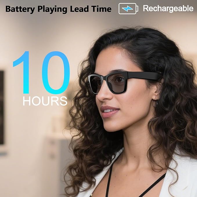 AI Translation Smart Glasses with Chat GPT for Men and Women - Real-time Translator 164 Languages, Music Playback & Hands-Free Calls for Daily Use, Travel