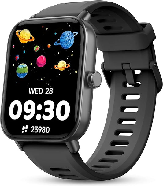 Kids Smart Watch, Kids Watch No Phone Needed Heart Rate & Sleep Tracker, Stress & SpO2 Monitor, 1.8" Fitness Tracker Step Counter, Alarm Clock, Games, Swimming Watch for Boys Girls Teens Aged 5+