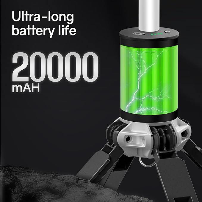 Telescopic Camping Light — Rechargeable Outdoor Lantern with Long Runtime, Adjustable Height, Stable Aluminum Design for Camping, Emergency & Night Use