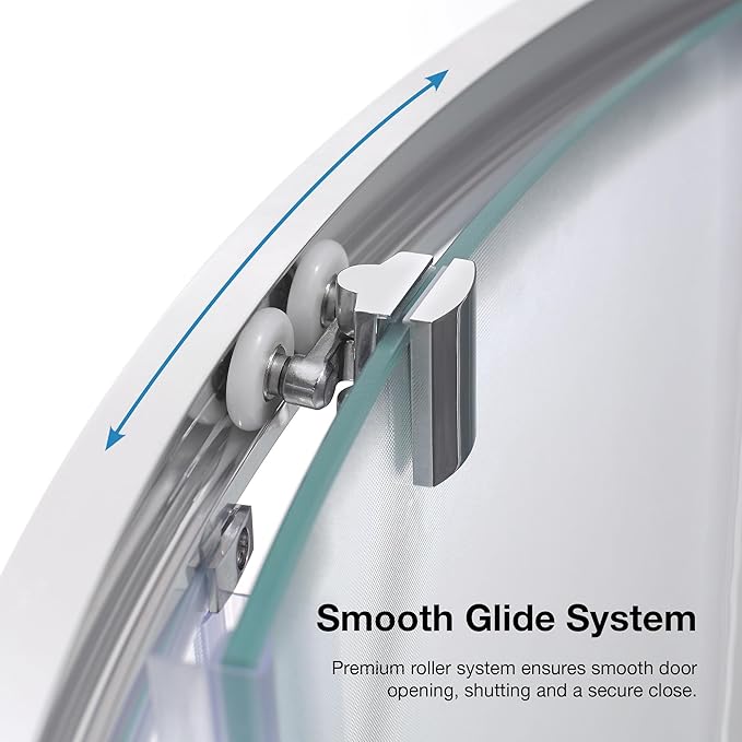OVE Decors Breeze 32 in. Corner Shower Frosted Sliding Door with Included Base in Chrome Finish