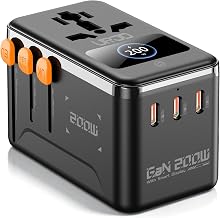 200W GaN Universal Travel Adapter, Dual 100W USB-C for 2 Laptops - Image 1