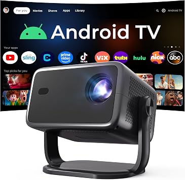 [AI Voice Assist/4K Support] Native 1080P Smart Projector, FHD 800 ANSI X6