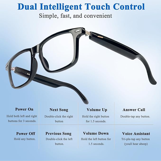 AI Smart Glasses for Men & Women – Bluetooth Glasses w/ 164 Languages Translation, Photochromic Lenses, Music & Hands-Free Calls, UV & Blue Light Protection for Sports Travel Driving Business
