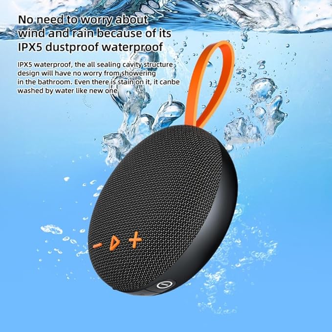 Magnetic Bluetooth Speaker 6W HiFi Sound with TF Card Playback, Built-in Mic, BT5.3, TWS Pairing, IPX6 Waterproof, Wireless Floatable Speaker for Golf Cart & Worksite