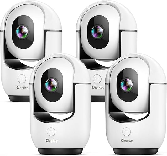 2K Pan/Tilt Security Camera, WiFi Indoor Cameras for Home Security with AI Motion Detection, Pet/Dog/Baby Camera with Phone App, 2-Way Audio, 24/7, Siren, TF/Cloud Storage, 4 Pack