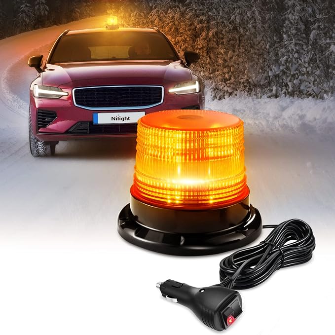 Nilight 40 LED Strobe Light Amber Warning safety Flash Beacon Lights
