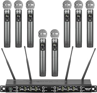 Phenyx Pro 8-Ch UHF Metal Dynamic Wireless Microphone System PTU-4200-8H - Image 1