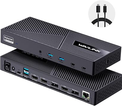 WAVLINK Displaylink Docking Station 3 Monitors for Mac(M1-M5, Neo), Windows