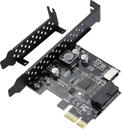 PCIe Expansion Card 19Pin USB 3.2 Gen1 5Gbps Type-E A Key Controller
