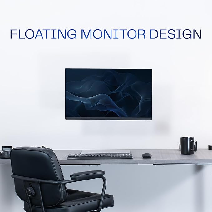 VIVO Single Monitor Counterbalance Wall Mount for 32 inch Screens up to 19.8 lbs, Full Motion, Max VESA 100x100, Black, MOUNT-V001G