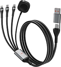 100W 4-in-2 Charging Cable: 10ft USB-C Cord (100W/10W), Includes MFi Magnetic Apple Watch Charger Compatible with iPhone 17/16/15, iPad, MacBook, Galaxy S24/S23 - Image 1