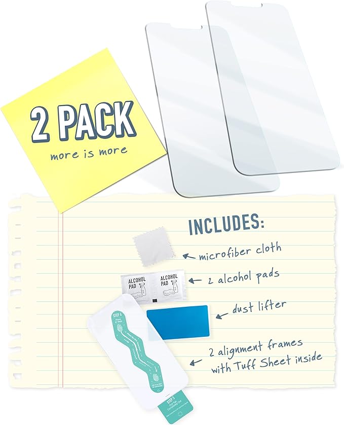 Smartish iPhone 17e/16 Wallet Case + 2-Pack Tempered Glass Screen Protector Bundle