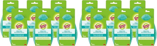 Scotch-Brite Non-Scratch Tub & Tile Scrubber Refill Pads,6 Count (Pack of 2)