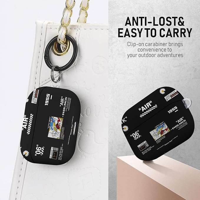 for Airpods Pro Case, Cute Cool Shoes Pattern TPU Soft Cases for Airpods Pro Case 1st Gen, Shockproof for Airpods Pro 2019 Case Men Women with Cleaner Kit & Keychain