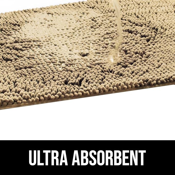 Muddy Mat® Dog Blanket - Chenille Water Absorption Blanket for Bed & Couch Cover for Dogs Washable, Anti-Slip Soft and Durable Furniture Protector for Dogs - Beige 30"x70"