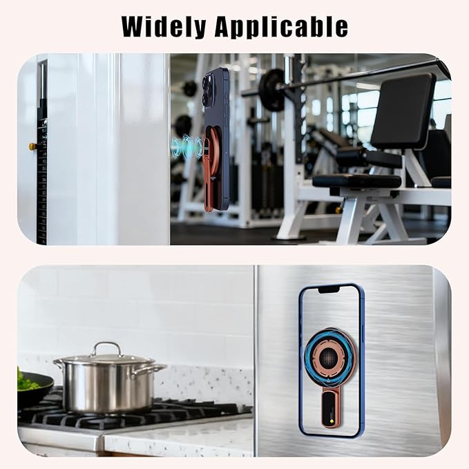 3-in-1 Magnetic Phone Grip Stand with 360° Roration Angle Adjustment, Silicone Finger Ring & Fidget Toy Design, Gym Dual-Sided Magnetic Phone Kickstand for All Phones