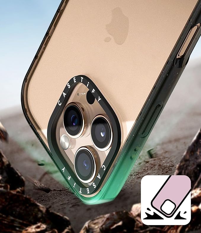 CASETiFY Impact Case for iPhone 16 Pro Max [Slim / 8.2 ft. 4X Military Grade Drop Protection/Wireless Charging Compatible] - Matte Black