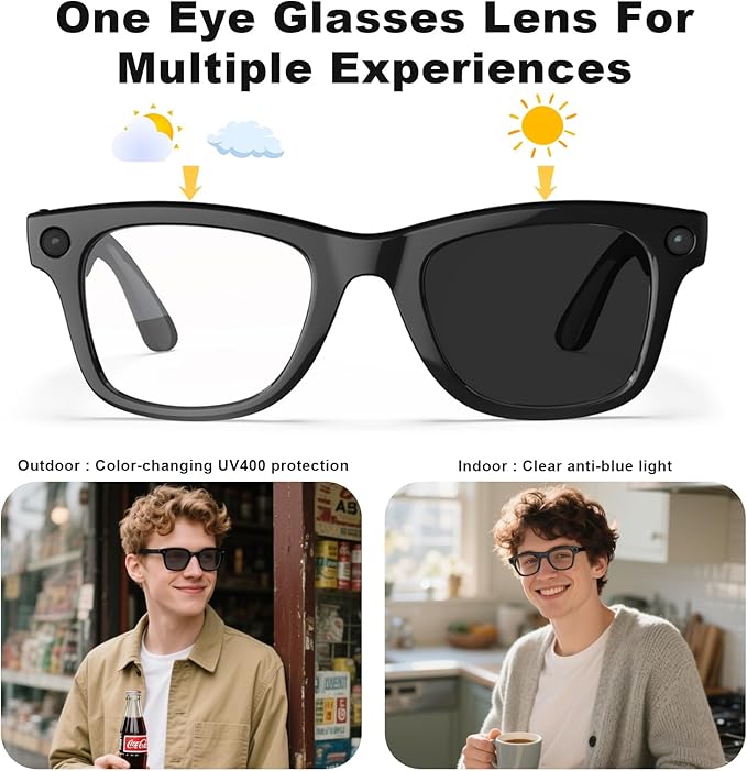 Replacement Lenses Compatible with Ray-Ban Meta Wayfarer RW4006 50mm Smart Glasses for Women Men-Non/Polarized Lenses