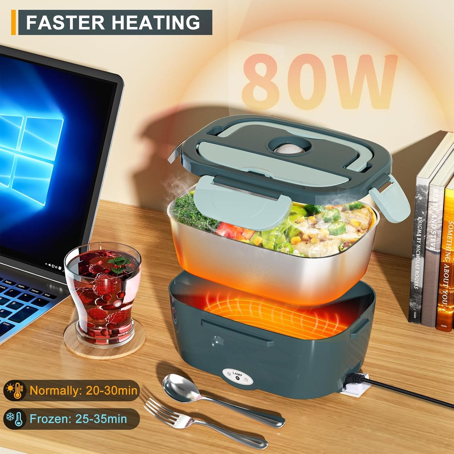 Electric Heated Lunch Box – Portable Food Warmer for Car, Home & Office