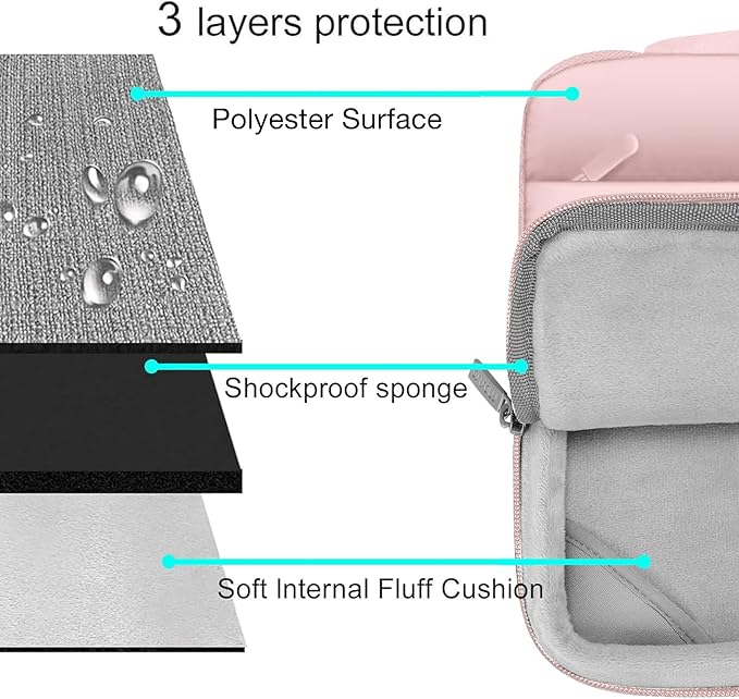 MOSISO Compatible with MacBook Air 13 inch Case M5 2026 M4 2025 M3 M2 2024-2022 A3449 A3240 A3113 A2681, Hard Case&Puffy Bag&Keyboard Cover&Webcam Cover&ScreenFilm for MacBook Air 13.6, Pink
