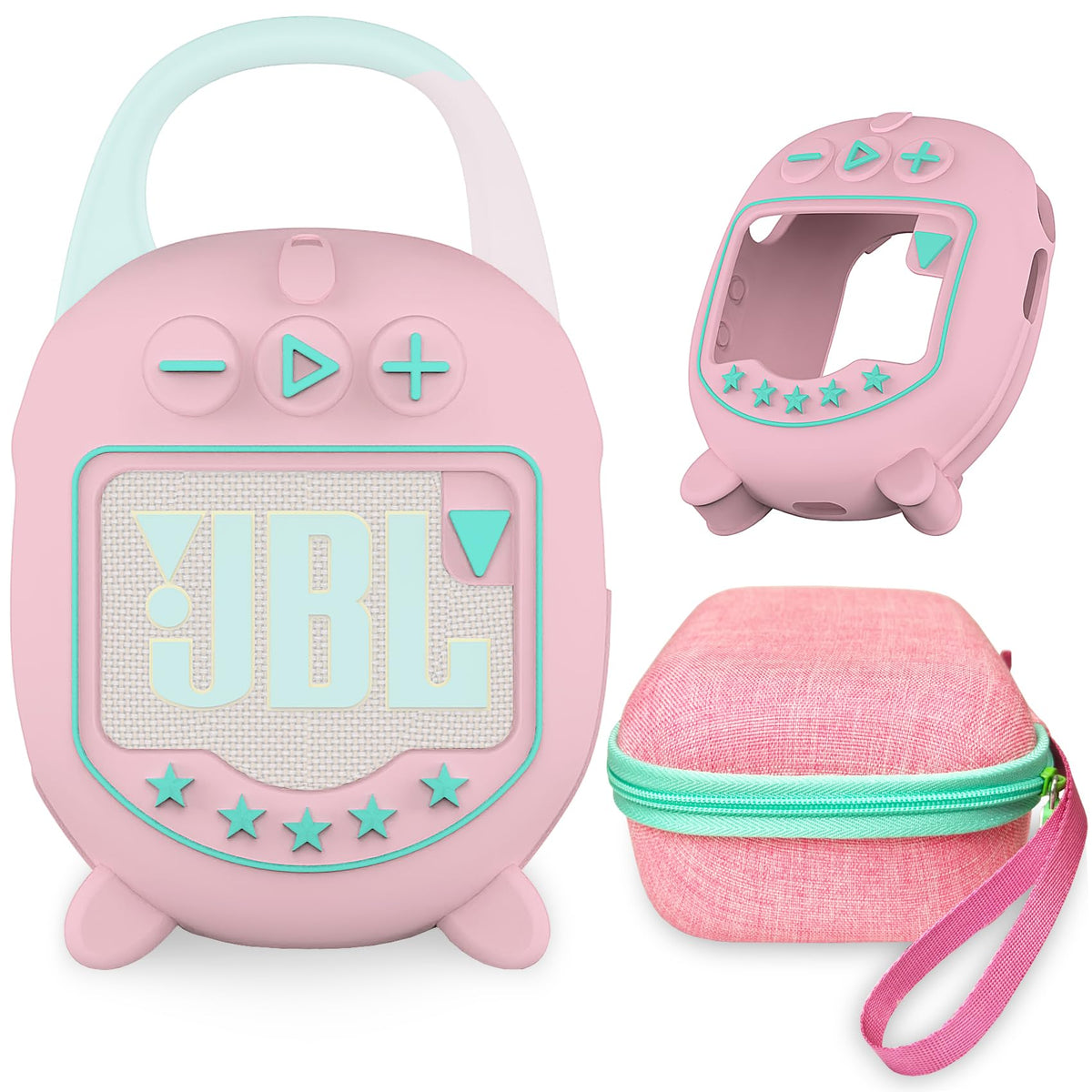 JCHPINE Hard Case and Silicone Cover for JBL Clip 5 Bluetooth Speaker