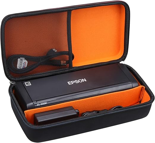 Mchoi Hard Portable Case Compatible with Epson Workforce ES-300W/ES-200/ES-300WR Wireless Color Portable Document Scanner