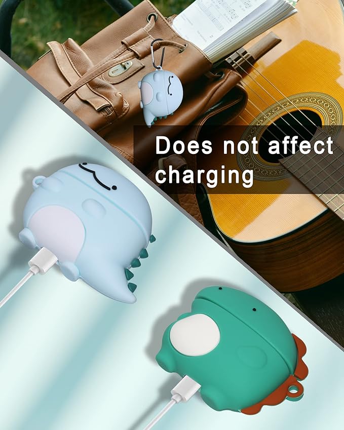 2Pack Cute Dinosaur for AirPods 3 Case 3st Cover 2021, 3D Cartoon Animal Silicone for AirPods 3rd Generation Case Accessories Set, Lovely Cover for AirPods 3rd Gen Dinosaur(2021 Released 3st)
