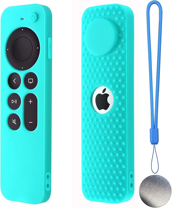 Silicone Remote Case for Apple TV 4K 2nd Gen 2021 Siri Remote Anti-Slip Durable Silicone Cover Magnetic Protective Sleeve Shockproof Remote Case(Mint Green)