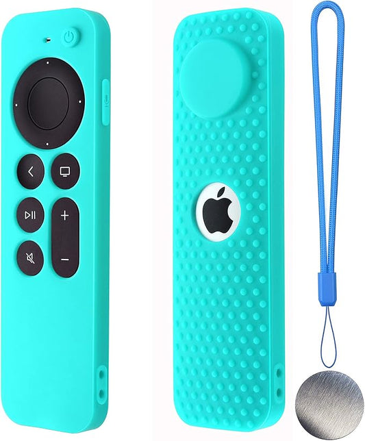 Silicone Remote Case for Apple TV 4K 2nd Gen 2021 Siri Remote Anti-Slip Durable Silicone Cover Magnetic Protective Sleeve Shockproof Remote Case(Mint Green)