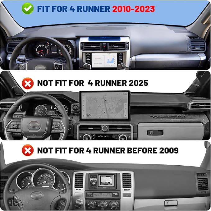 No-Drill Magnetic Dash Phone Holder for 4 Runner 2023 2022 2021 2020, Full Metal Heavy-Duty Console Extension Dash Phone Mount Compatible with 5th 4Runner 2010??023, Fits Most Smartphones